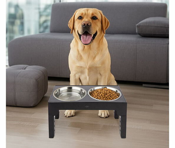 gamelle pour chien double 1,2 l avec support réglable