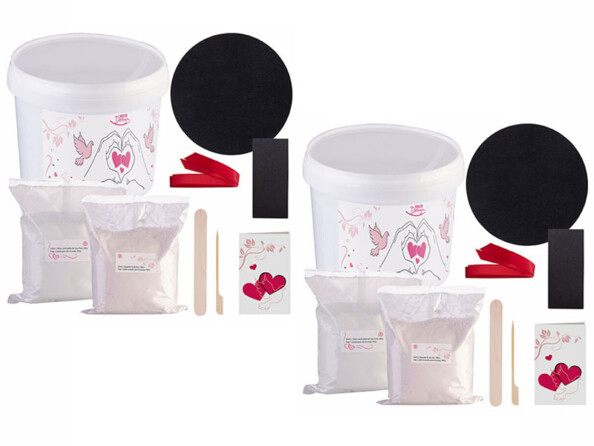 2 Kit de moulage de main 3D en plâtre pour couple