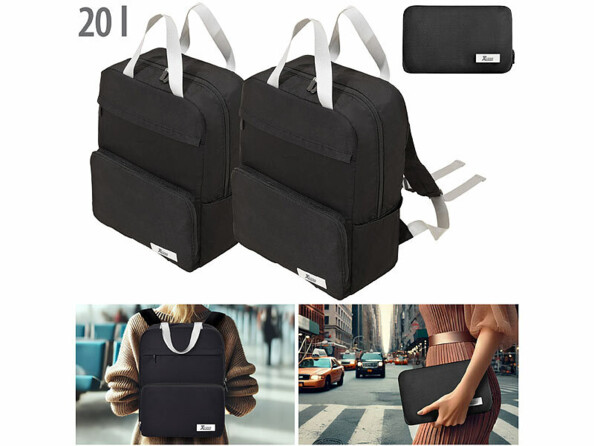 Pack de 2 sacs à dos pliables 20 L de la marque Xcase
