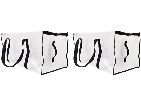 2 sacs de rangement transparents 87 L