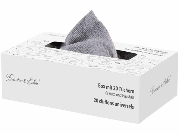 boîte de 20 chiffons universels 25 x 25 cm