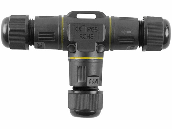 3 connecteurs électriques étanches 3 voies pour câble Ø 3 à 12 mm