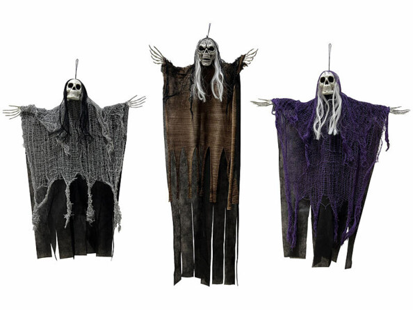 3 décorations d'Halloween à suspendre "squelettes"