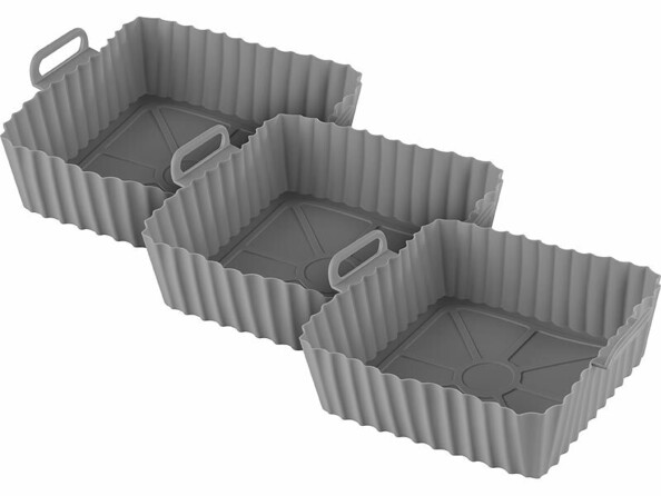 3 moules en silicone pour friteuse à air chaud 18 x 16 cm