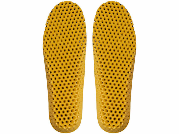 paire de semelles amortissantes et repirantes vue de dessous