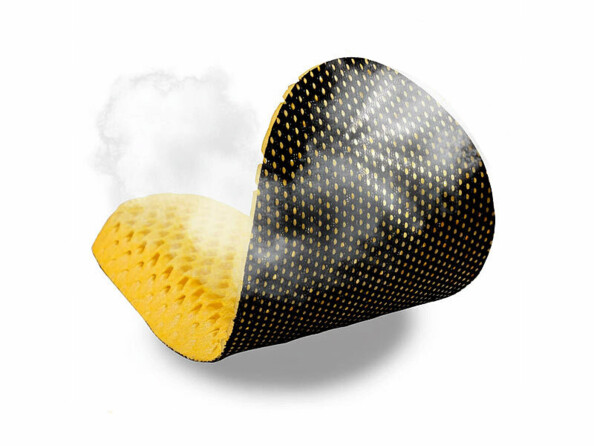 semelles amortissantes respirantes à nids d'abeilles avec vue évaporation