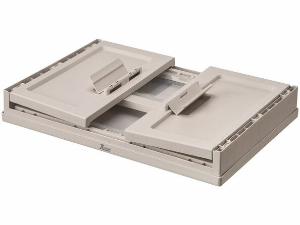 Cagette de rangement pliée sur elle-même