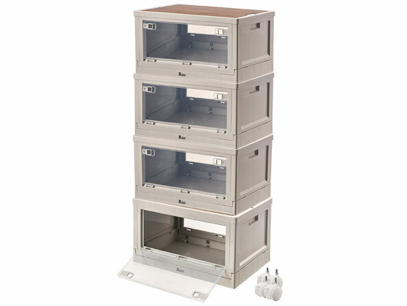Pack de 4 boîtes de rangement AB-110 avec 4 roues 
