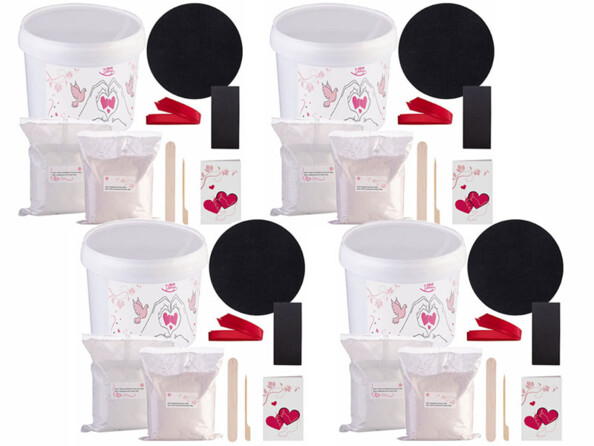 4 Kit de moulage de main 3D en plâtre pour couple