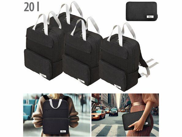 Pack de 4 sacs à dos pliables 20 L de la marque Xcase