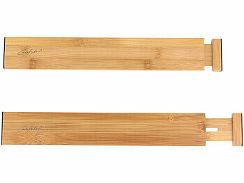 4 cloisons de tiroirs en bambou extensibles 38,1 à 45 cm