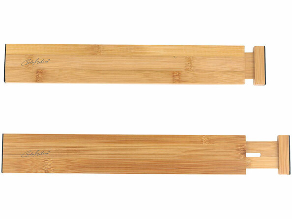 4 cloisons de tiroirs en bambou extensibles 38,1 à 45 cm