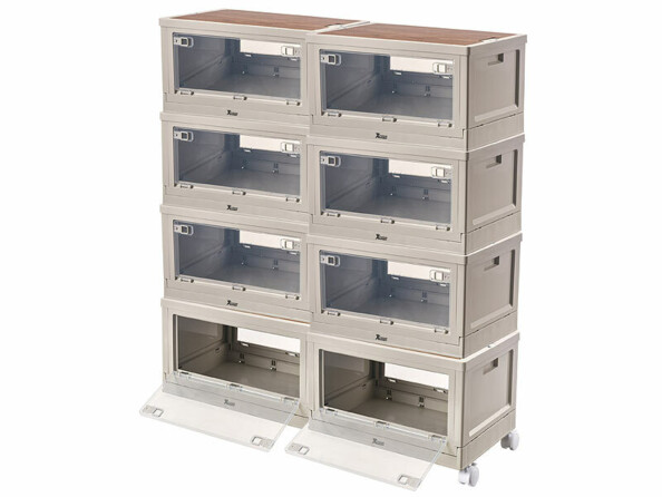 Pack de 8 boîtes de rangement AB-110 avec 8 roues