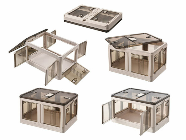 Boîte de rangement pliable à roulettes 85 L
