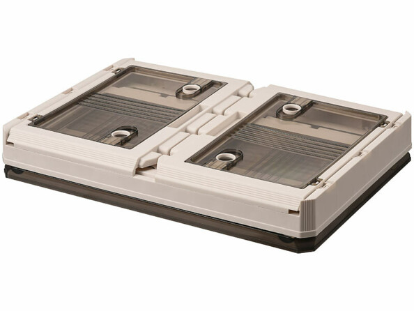 Boîte de rangement pliable à roulettes 85 L avec rabats