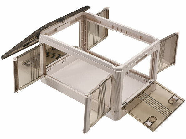 caisse pliable en plastique avec couvercle 85 l