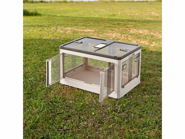 Boîte de rangement pliable à roulettes 85 L