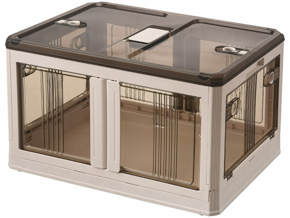 Boîte de rangement pliable à roulettes 85 L