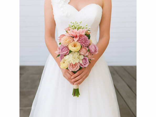 bouquet de mariage en fleurs artificielles