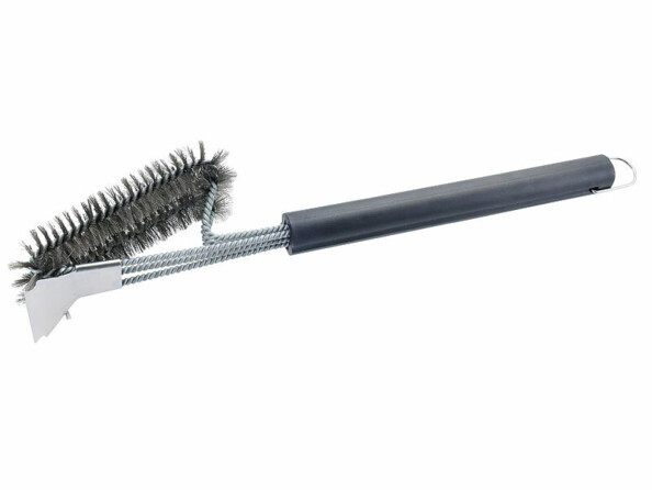 Brosse de nettoyage pour barbecue avec grattoir