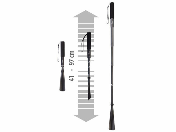 Chausse-pied extensible en aluminium avec mesure mini / maxi 41 à 97 cm