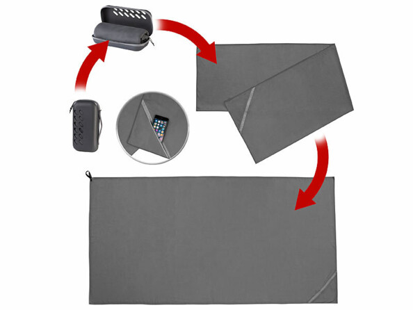 Serviette en microfibres 200 x 100 cm avec sac