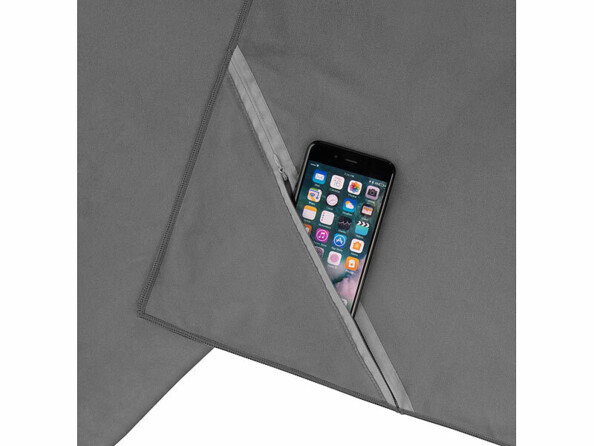 Drap de bain microfibres 200 x 100 cm avec poche zipée