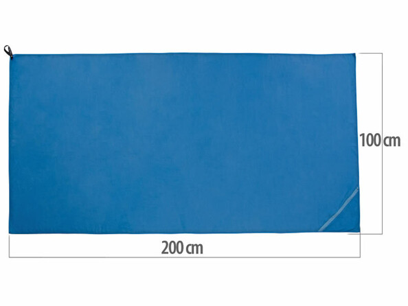Drap de bain en microfibres 200 x 100 cm avec poche
