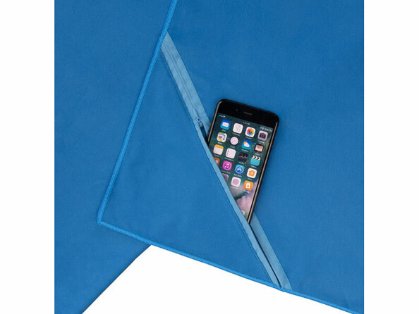 Drap de bain en microfibres 200 x 100 cm avec poche zipée