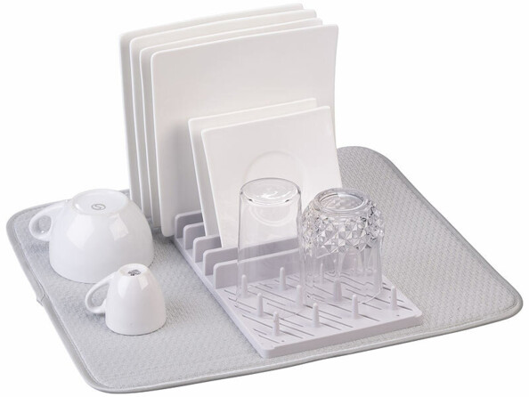 Égouttoir avec tapis en microfibre