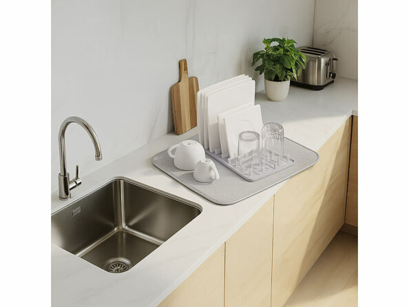 Égouttoir 40 x 45 cm avec tapis en microfibre