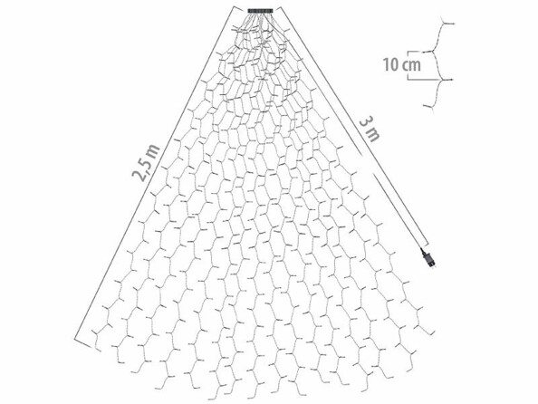 Guirlande lumineuse effet cascade 16 fils 400 LED