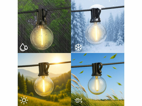 Guirlande lumineuse télécommandée 43 ampoules LED G40 / 30 m