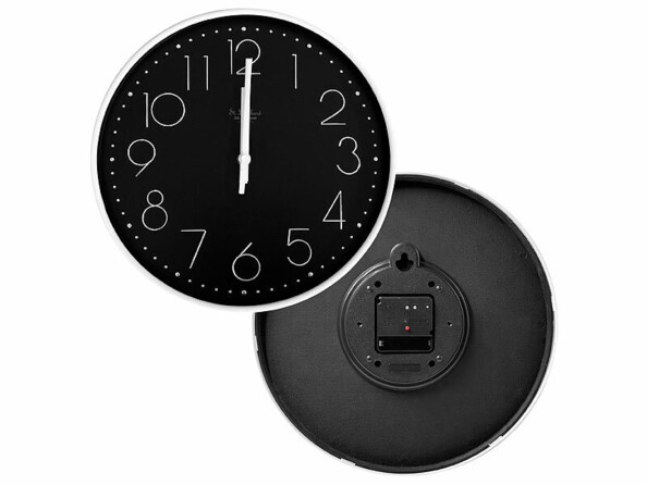 Horloge murale analogique radio-pilotée Ø 30 cm avec cadran 3D