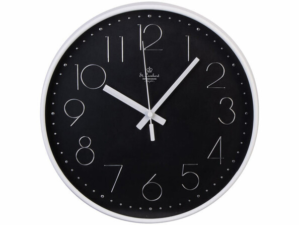 Horloge murale analogique radio-pilotée Ø 30 cm avec cadran 3D