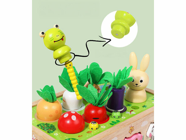 Jeu de tri et d’éveil en bois animaux et légumes