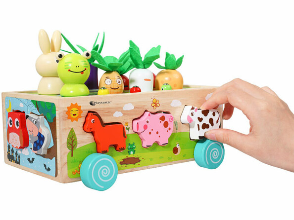 Jeu de tri et d’éveil en bois la ferme