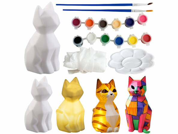 Lampe LED chat à peindre