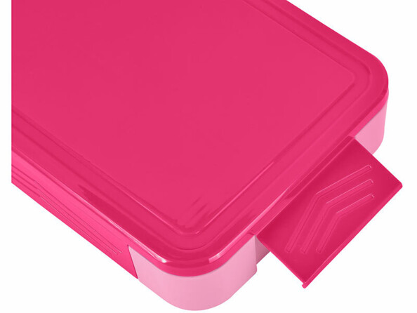 Lunchbox 1300 ml à 5 compartiments vue zoomée sur le clip de fermeture