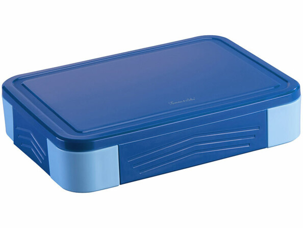 Lunchbox 1300 ml avec 5 compartiments coloris bleu vu de dessus