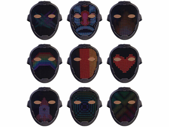Masque lumineux 698 LED avec commande gestuelle