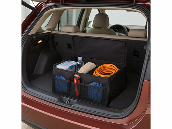 Organiseur antidérapant pliable pour coffre – 65 L