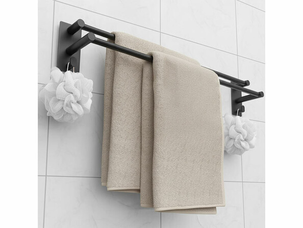 Porte-serviette double 67,5 cm – coloris noir