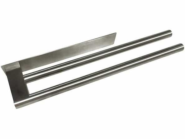 Porte-serviette double 39 cm - coloris argenté