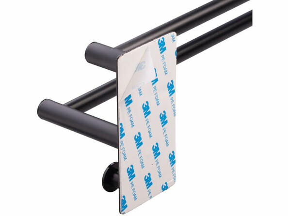 Porte-serviette 2 bras 67,5 cm – coloris noir