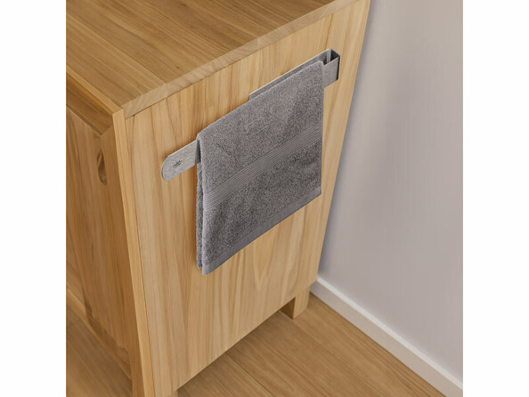 Porte-serviettes adhésif argenté