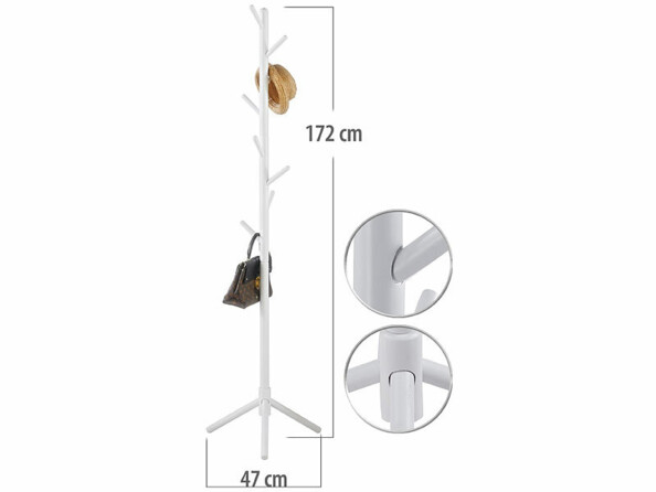 Portemanteau réglable en hauteur en bois
