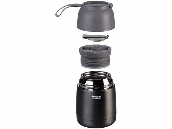 Récipient isotherme double paroi 430 ml avec cuillère pliable