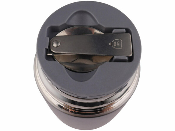 mug isotherme double paroi 620 ml avec cuillère pliable