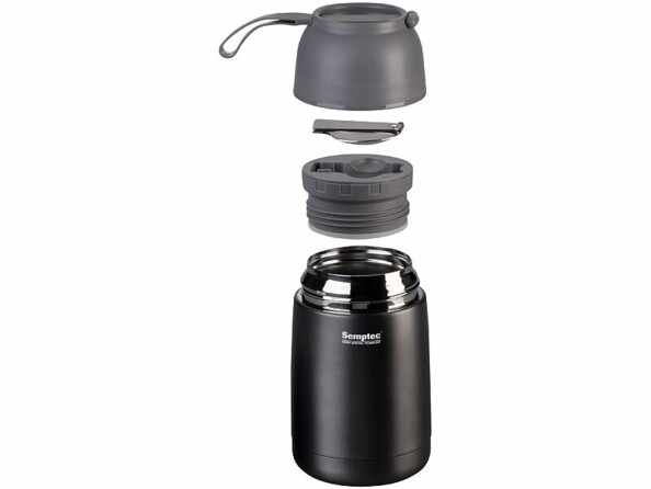 lunch box isotherme double paroi 620 ml avec cuillère pliable